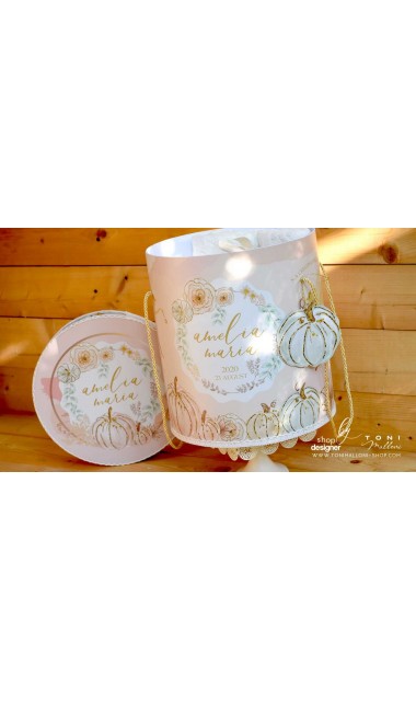 Trusou botez cu zana gold Tinkerbell si dovleci aurii cu somon si verde menta 24